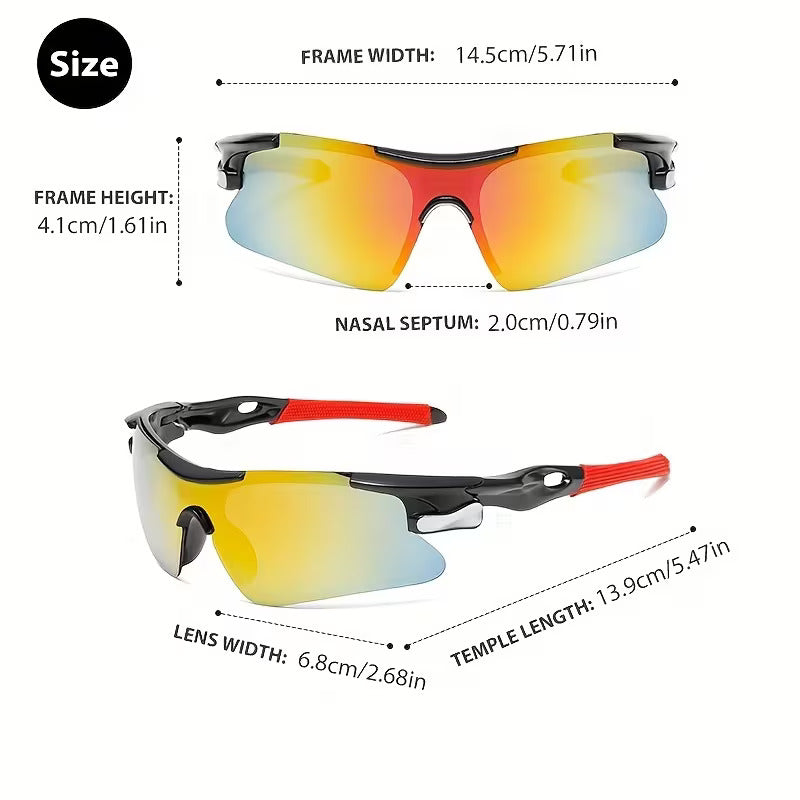 Four Minute Sport Sunglasses size chart - frame width, height, lens width, temple length